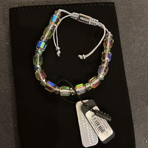 NOGU CLEAR CRYSTAL MACRAME BEAD BRACELET NEW WITH TAGS - Picture 3 of 3